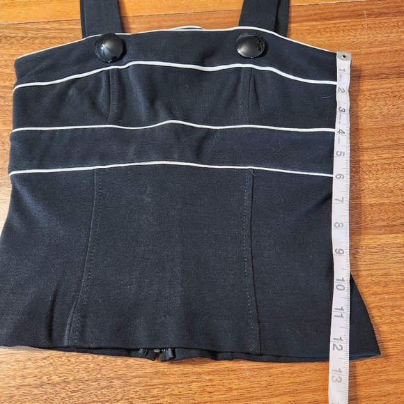 BEBE Black Women's Top with Button Detail SZ 2 - Picture 9 of 12